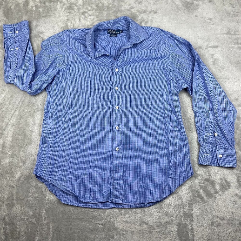 Polo Ralph Lauren Cotton Long Sleeve Dress Shirt Men's 17-35 - Picture 1 of 5